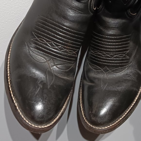 Bowman's Wilson Boot Co. Handmade Custom Leather Cowboy Boots (Men's Size 9) - Picture 3 of 8